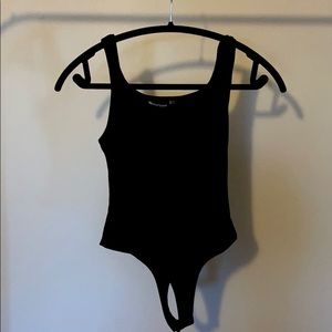 Black Square Neck Body Suit